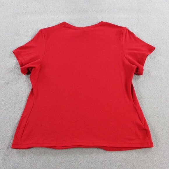SKIMS Cotton Jersey T Shirt Womens XL Cranberry Red Crewneck Colorful Casual Tee - Picture 2 of 9